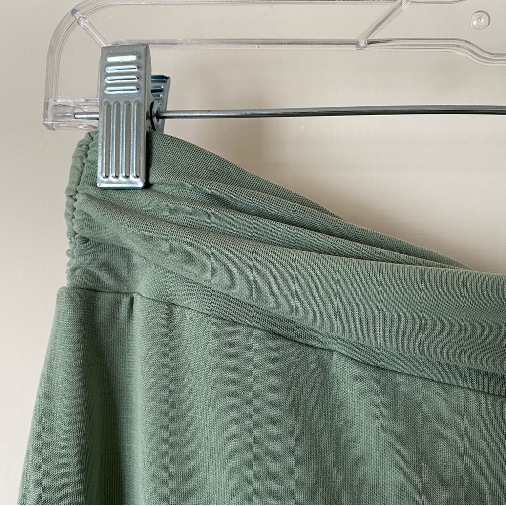 Anthropologie | Junie Twist Front Midi Skirt Green - Picture 9 of 12
